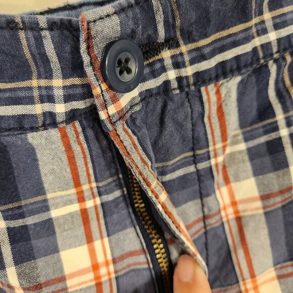 FALLS CREEK 100% Cotton Blue Red Plaid Cargo Utility Summer Beach Shorts Mens 40 - Picture 8 of 12